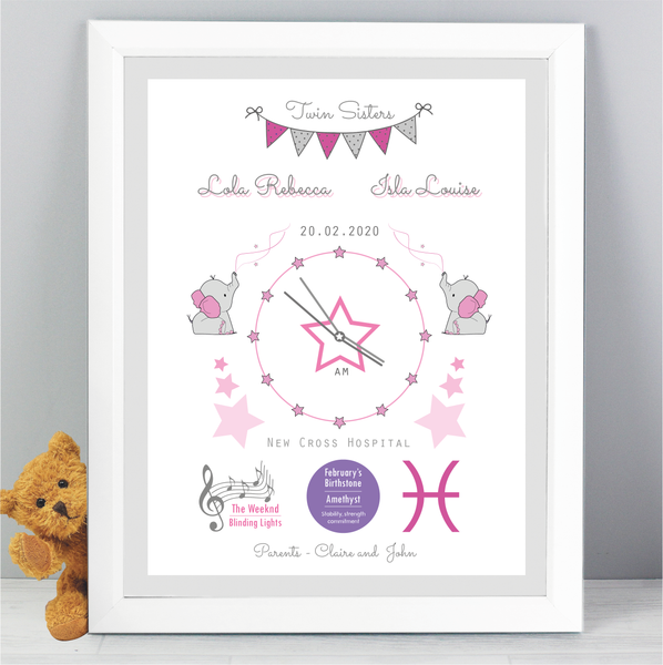 Personalised Twin Gift, Twin Gift, Gift for Twins, Gift for newborn twins, Twin Sister, Twin Girls, Twin Brother