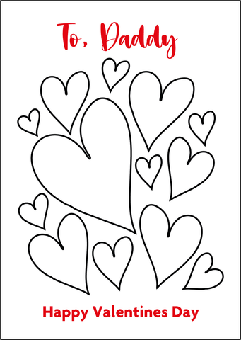 Valentines Day Card - Colour in
